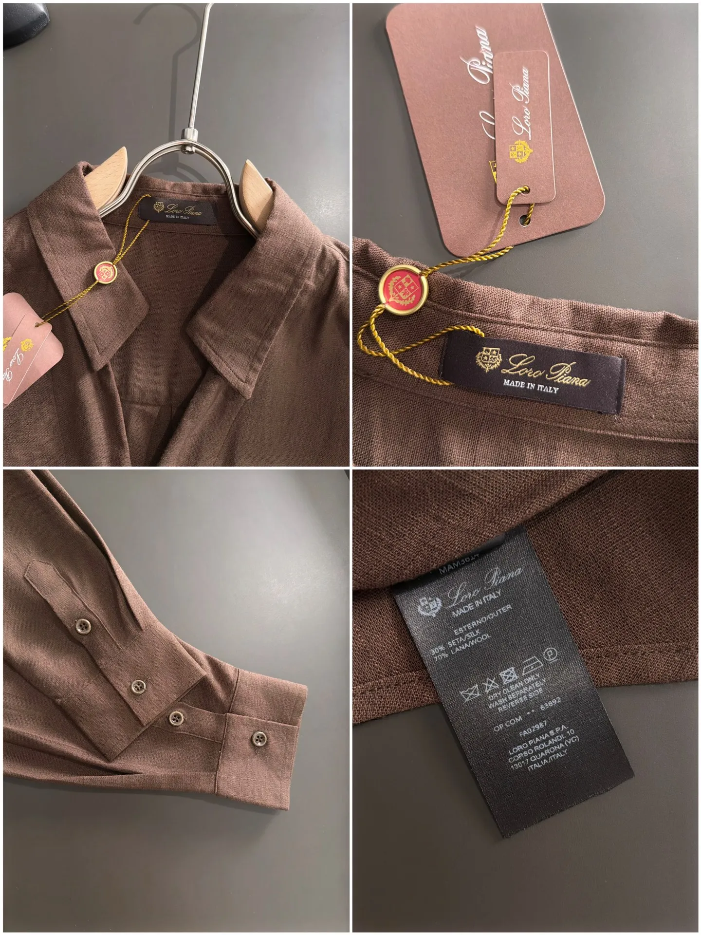 Next day shipment LP high quality Loro Piana 26ss autumn and winter New Arrival linen shirt set Made of one-on-one combed cotton yarn knitted linen fabrics, no pressure in and out of the counter Exclusive control of raw materials It feels substantial when weighed, and the upper body is more textured than ordinary T-shirts. This texture can cope with the weather easily and is suitable for both hot and cold! Loose fit design, looks noble. The only correct version is available Size: M to XXXL